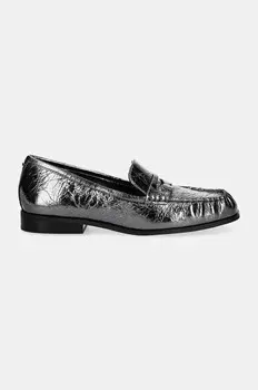 Кожаные мокасины Carlson Michael Michael Kors, серебряный