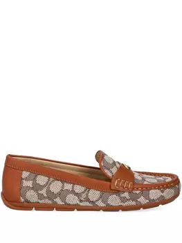 Кожаные мокасины Coach, коричневый
