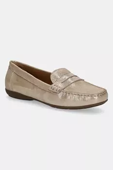 Кожаные мокасины D ANNYTAH MOC Geox, золотой