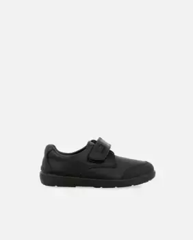 Кожаные мокасины для мальчика с застежкой на липучку и усиленным мыском Gioseppo, темно-синий