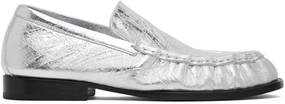 Кожаные мокасины Dries Van Noten, Silver