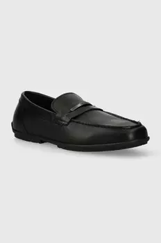 Кожаные мокасины DRIVING SHOE METAL BAR Calvin Klein, черный