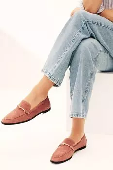 Кожаные мокасины Forever Comfort с декоративным узлом Next, коричневый