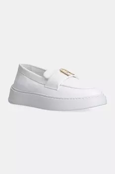 Кожаные мокасины Furla Loafer, белый