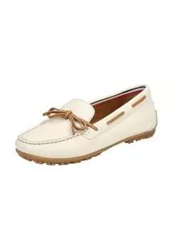 Кожаные мокасины GEOX, цвет Beige/braun