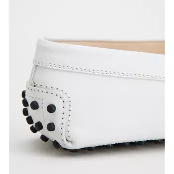 Кожаные мокасины Gommino TOD's, цвет Lime White