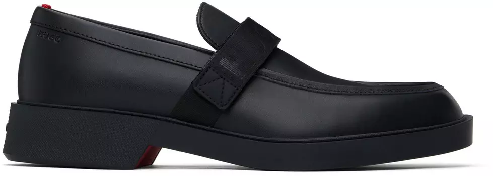 Кожаные мокасины Hugo, черный