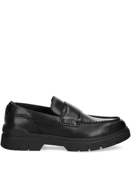 Кожаные мокасины HUGO, черный