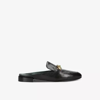 Кожаные мокасины Jessa без задника Tory Burch, черный