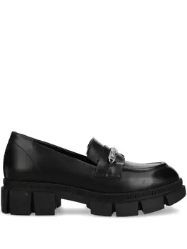 Кожаные мокасины Карла Лагерфельда Karl Lagerfeld, черный
