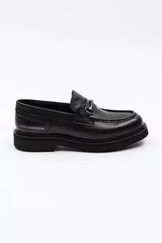 Кожаные мокасины KINGSTON Karl Lagerfeld, черный