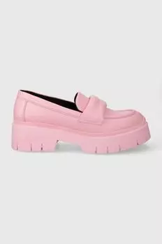 Кожаные мокасины Kris Hugo, розовый