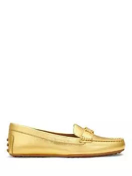 Кожаные мокасины лорен барнсбери Ralph Lauren, золотой
