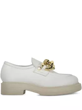 Кожаные мокасины Love Moschino, белый