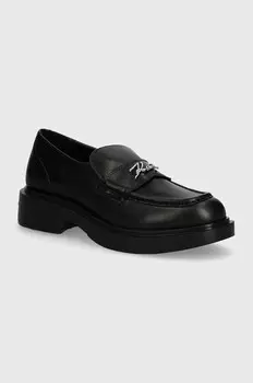 Кожаные мокасины MACIE Karl Lagerfeld, черный