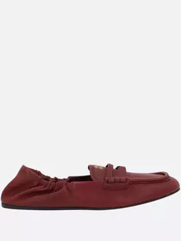 Кожаные мокасины Miu Miu, красный