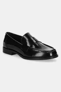 Кожаные мокасины MOC LOAFER - BRUSH L Calvin Klein, черный
