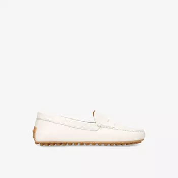 Кожаные мокасины mocassino gommini Tods, бежевый