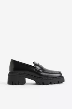 Кожаные мокасины на толстой подошве H&M