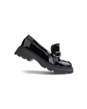 Кожаные мокасины Paola для девочек Pablosky, черный