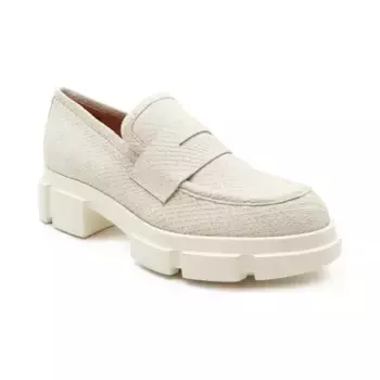 Кожаные мокасины Pollini, бежевый