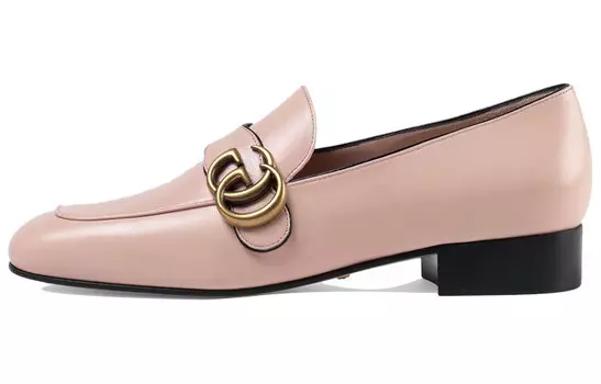 Кожаные мокасины с двойной G-образной головкой Gucci