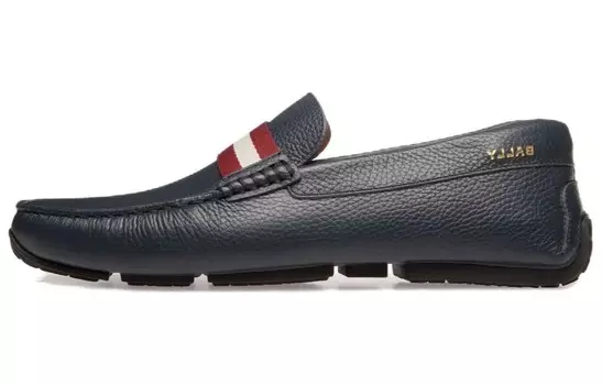 Кожаные мокасины с логотипом Bally