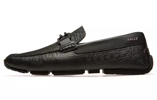 Кожаные мокасины с логотипом Bally