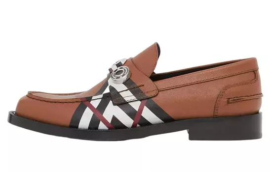 Кожаные мокасины с логотипом Burberry