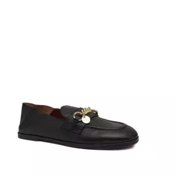Кожаные мокасины See by Chlo, черный