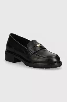 Кожаные мокасины TH PENNY LOAFER Tommy Hilfiger, черный