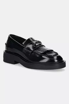 Кожаные мокасины TJW FRINGES LOAFER Tommy Jeans, черный