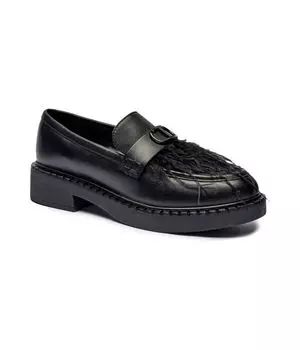 Кожаные мокасины Twinset, черный