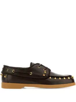 Кожаные мокасины Valentino Garavani, коричневый