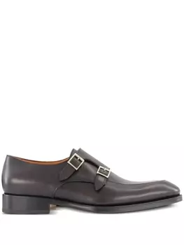 Кожаные монки Santoni, коричневый