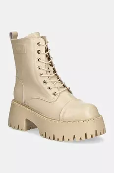 Кожаные мотоциклетные ботинки GOE, бежевый