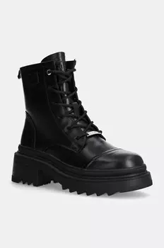 Кожаные мотоциклетные ботинки GOE, черный