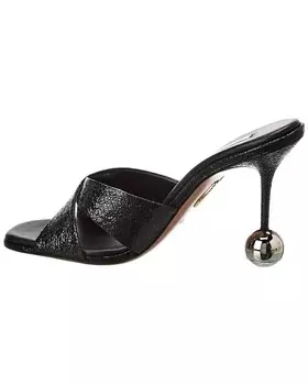 Кожаные мюли Aquazzura Darling 95, черный