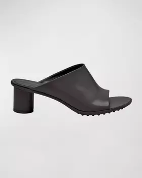 Кожаные мюли Atomic на каблуке-цилиндре Bottega Veneta
