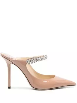 Кожаные мюли Bing 100 мм Jimmy Choo, бежевый