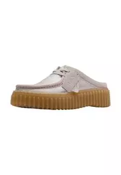 Кожаные мюли Clarks, серебряный