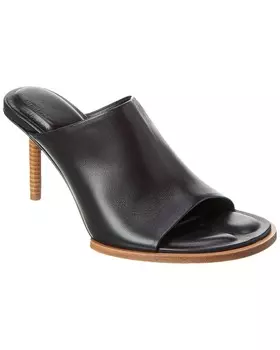 Кожаные мюли Jacquemus Les Mules Rond Carre, черный