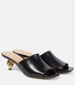 Кожаные мюли Knot 45 Bottega Veneta, черный