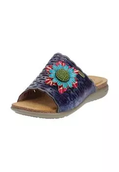 Кожаные мюли LAURA VITA, цвет Blau/ Multi