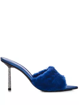 Кожаные мюли Le Silla 120 мм, синий