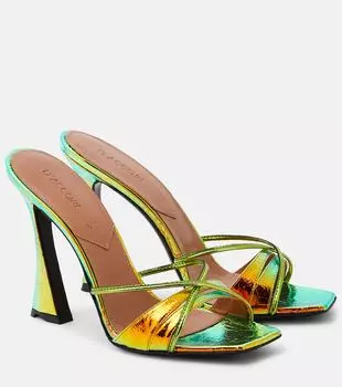 Кожаные мюли lust D'Accori, мультиколор