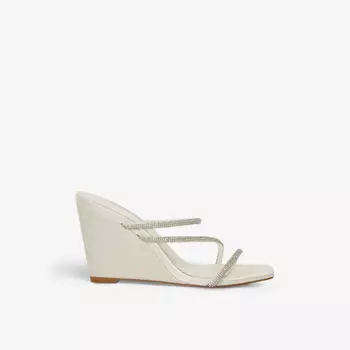 Кожаные мюли на танкетке bridal moonbeam Dune, белый