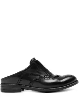 Кожаные мюли Officine Creative, черный