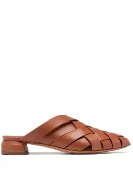 Кожаные мюли Officine Creative, коричневый