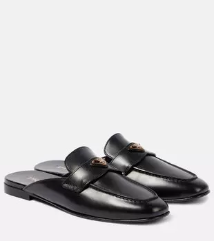 Кожаные мюли Prada, черный